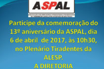 CONVITE: ASPAL 13 ANOS