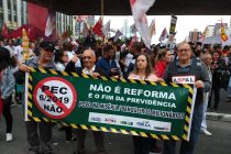 Protesto contra a reforma da Previdência realizado dia 22/03/2019 na Avenida Paulista