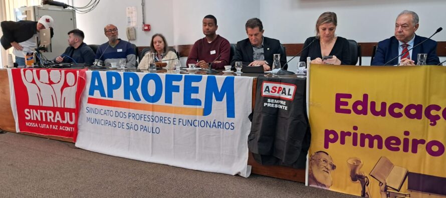 Audiência Pública da Reforma Administrativa e PEC 66 na Câmara Municipal de São Paulo.  ASPAL é FENALE presentes