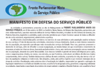 MANIFESTO EM DEFESA DO SERVIÇO PÚBLICO